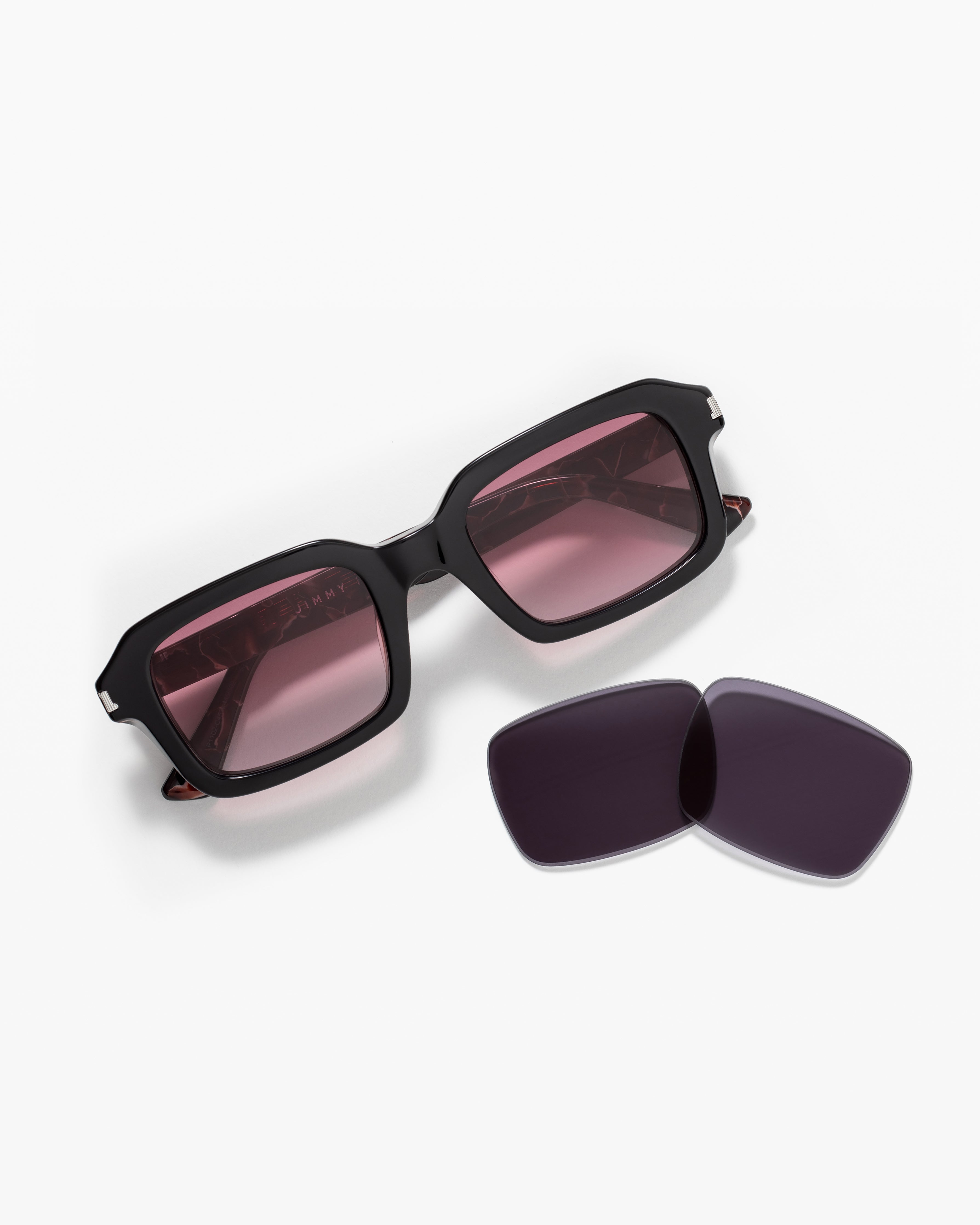 jimmy-fairly-la-contis-jf-colors-lunettes-de-soleil-rectangulaire-rouge image 3