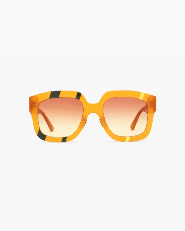 jimmy-fairly-studio-08-lunettes-de-soleil-carr-es-oversize-orange-femme image 1