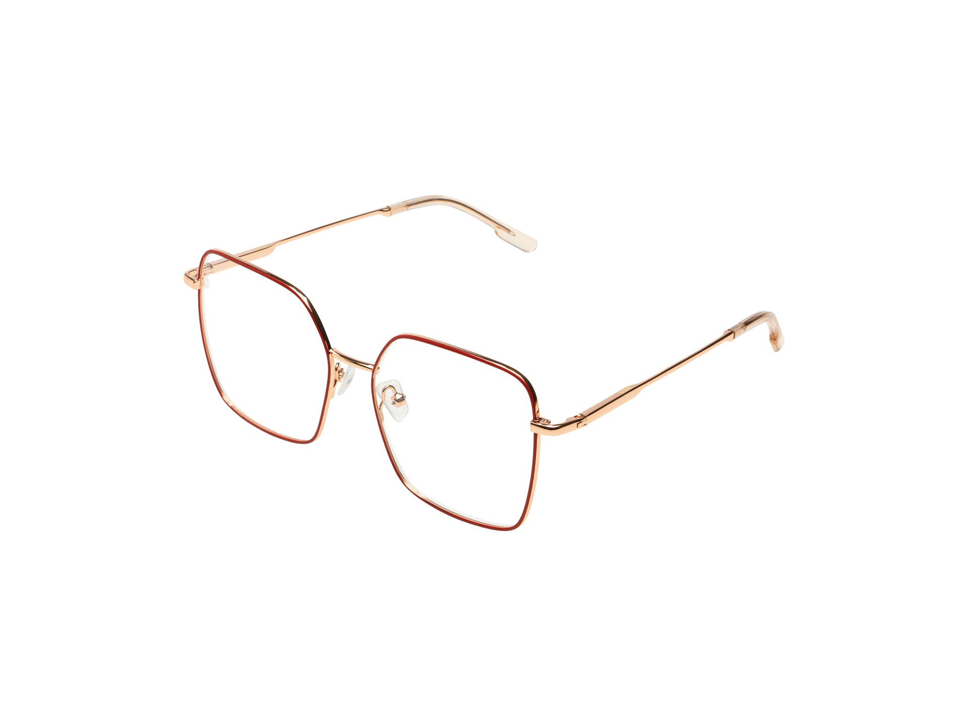 komono-audrey-brick-rose-gold-glossy-lunettes-oversize-acier-inoxydable-ajusteme image 2