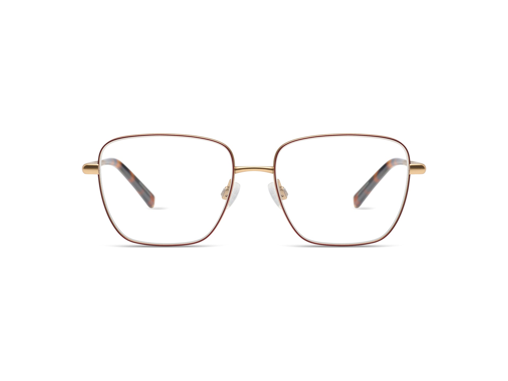 komono-clara-white-gold-burgundy-lunettes-de-vue-titane image 1