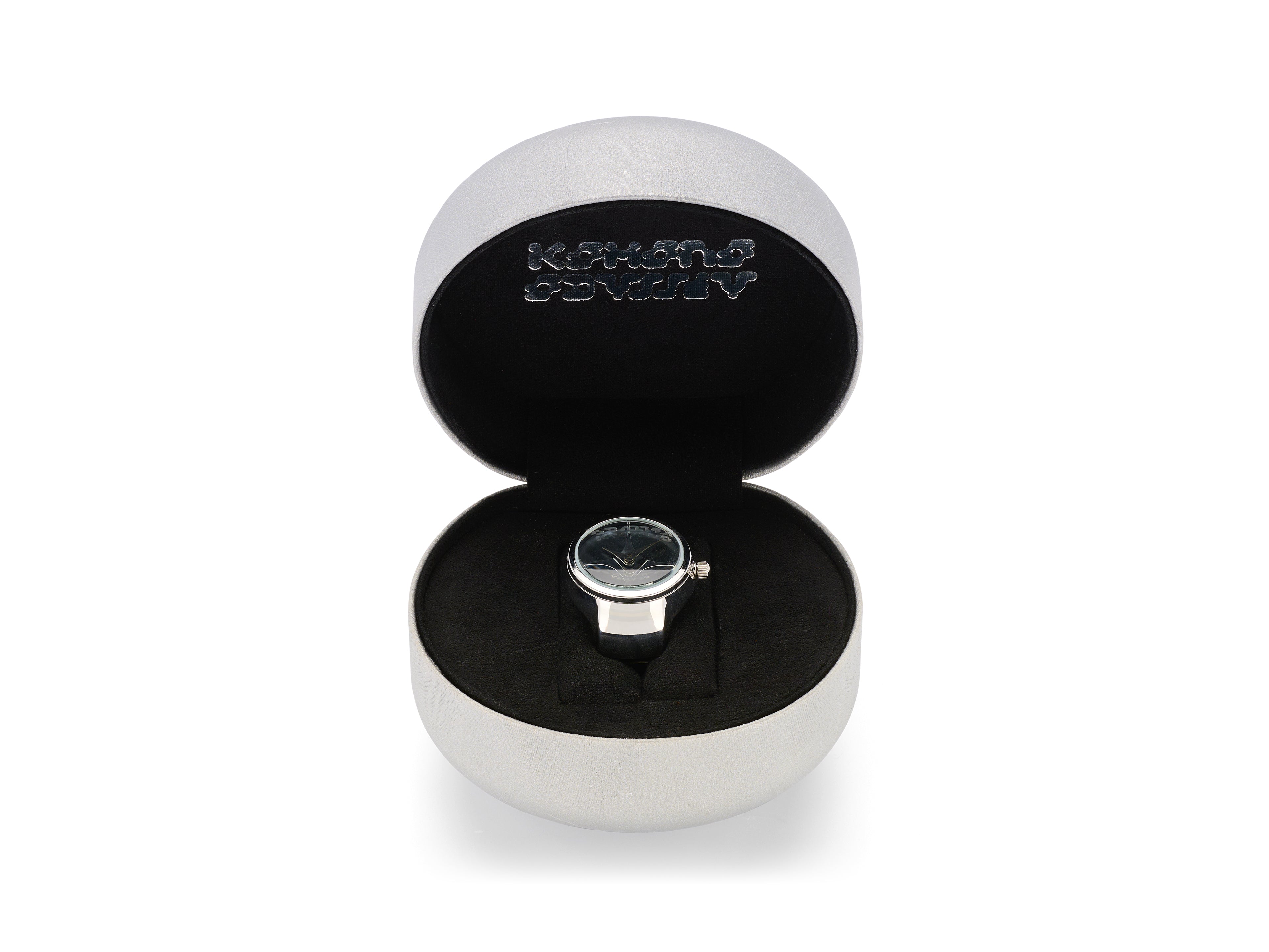 montre-komono-noor-silver-black image 3