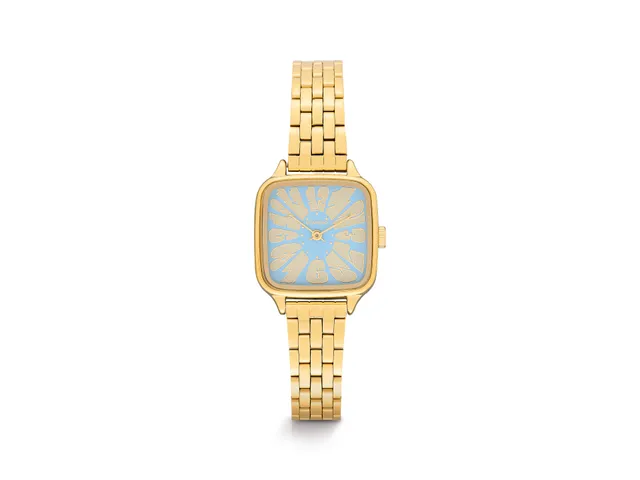komono-kate-estate-flower-gold-sky-montre-femme-bracelet-acier-inoxydable-dor-ca image 1