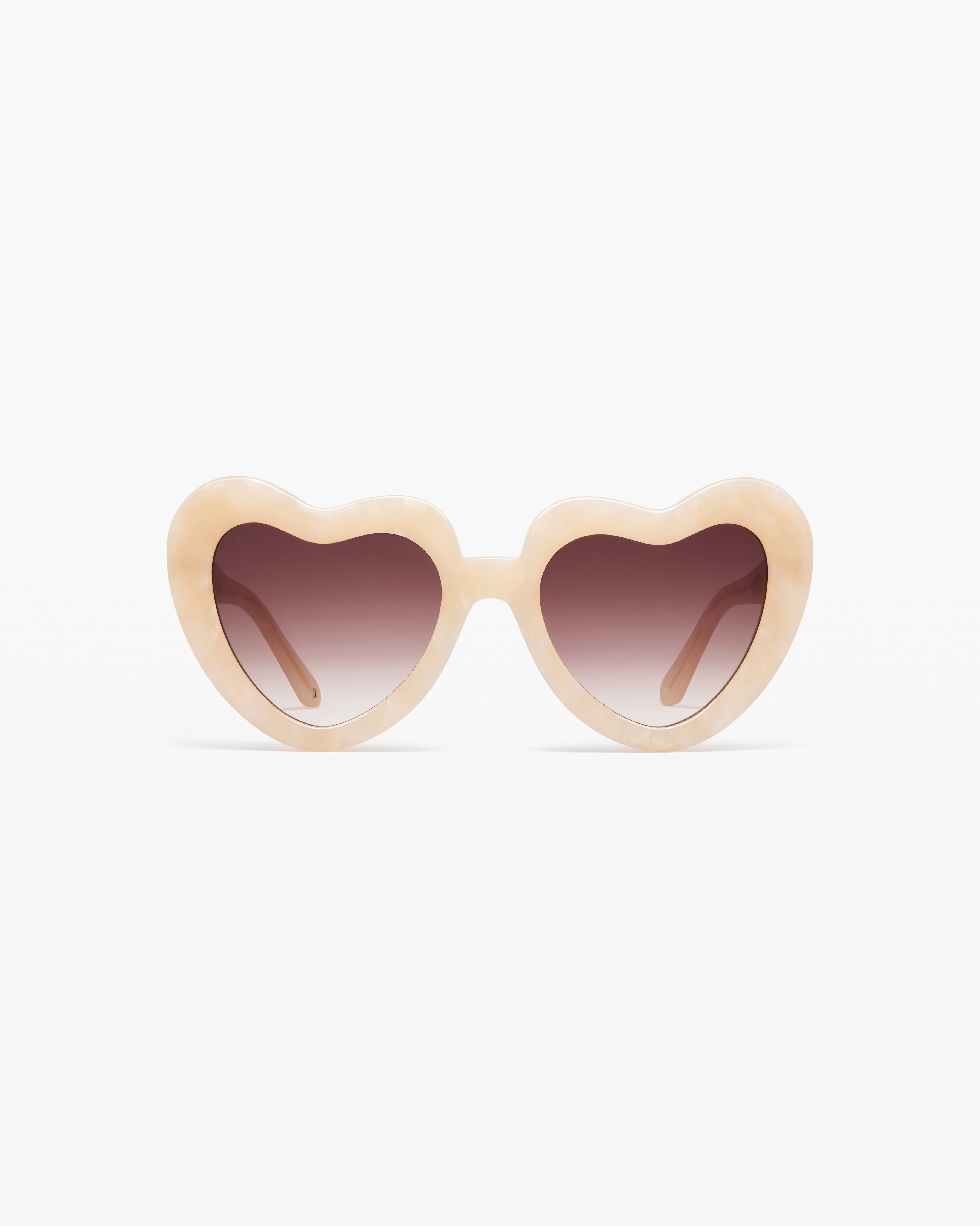 jimmy-fairly-la-coeur-lunettes-de-soleil-coeur-oversize-cr-me-m-femme image 1