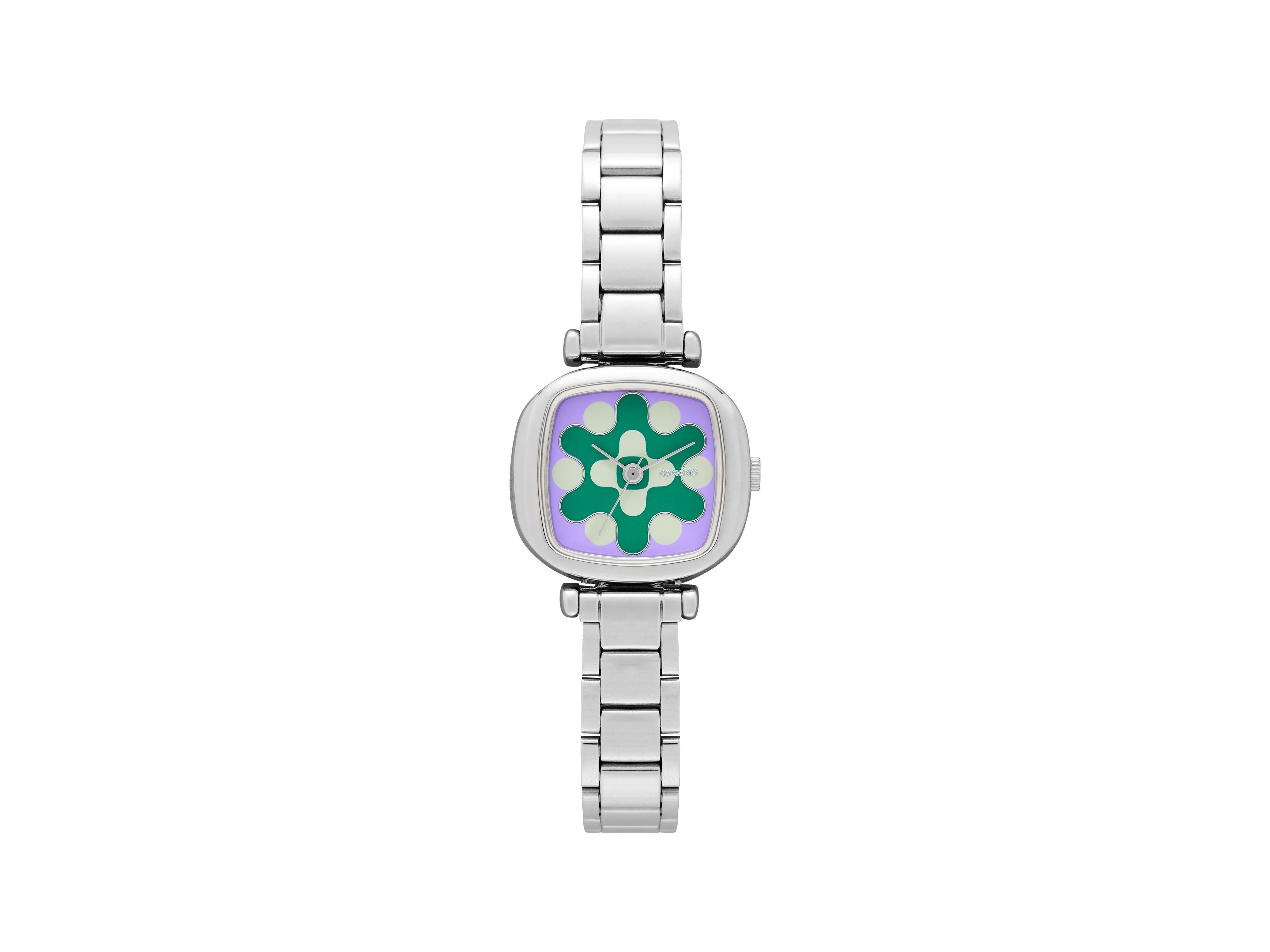 komono-moneypenny-aurora-tire-silver-lilac-montre-femme image 1