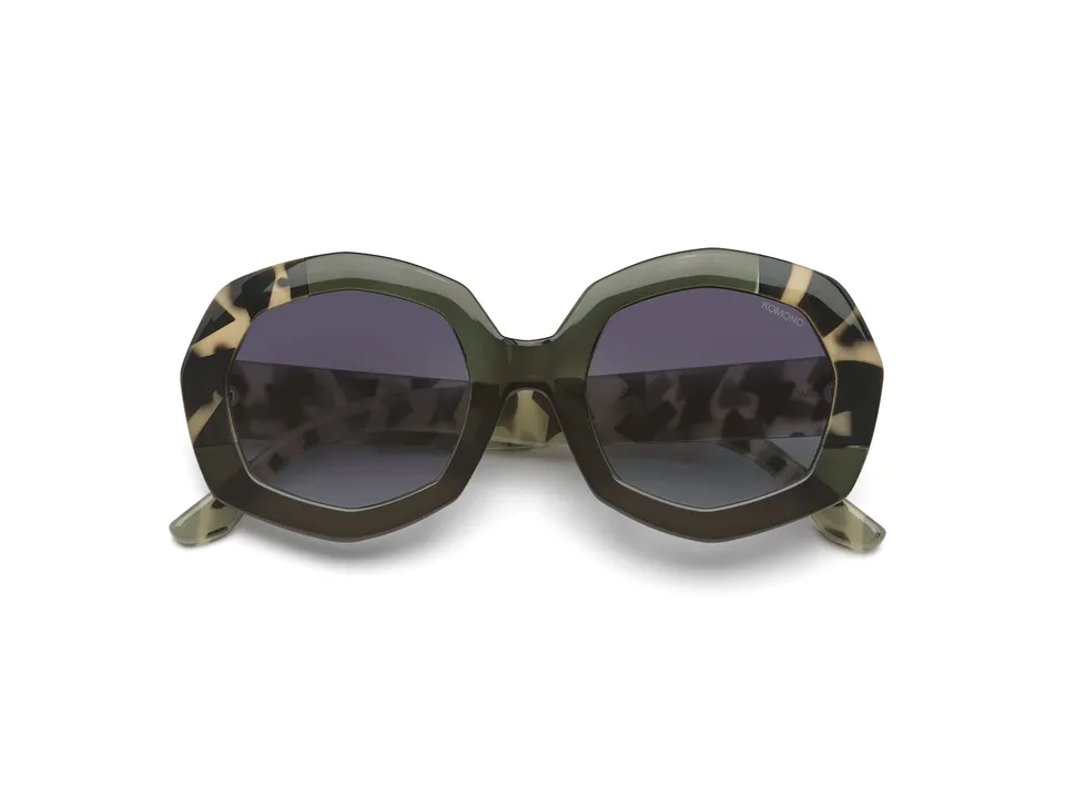 komono-amy-emerald-bobcat-lunettes-de-soleil-octogonales-en-nylon-bio-verres-ver image 1