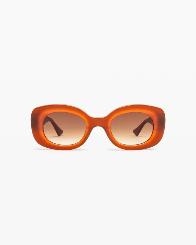 jimmy-fairly-la-cinnamon-lunettes-de-soleil-ovales-en-ac-tate-orange-avec-armatu image 1