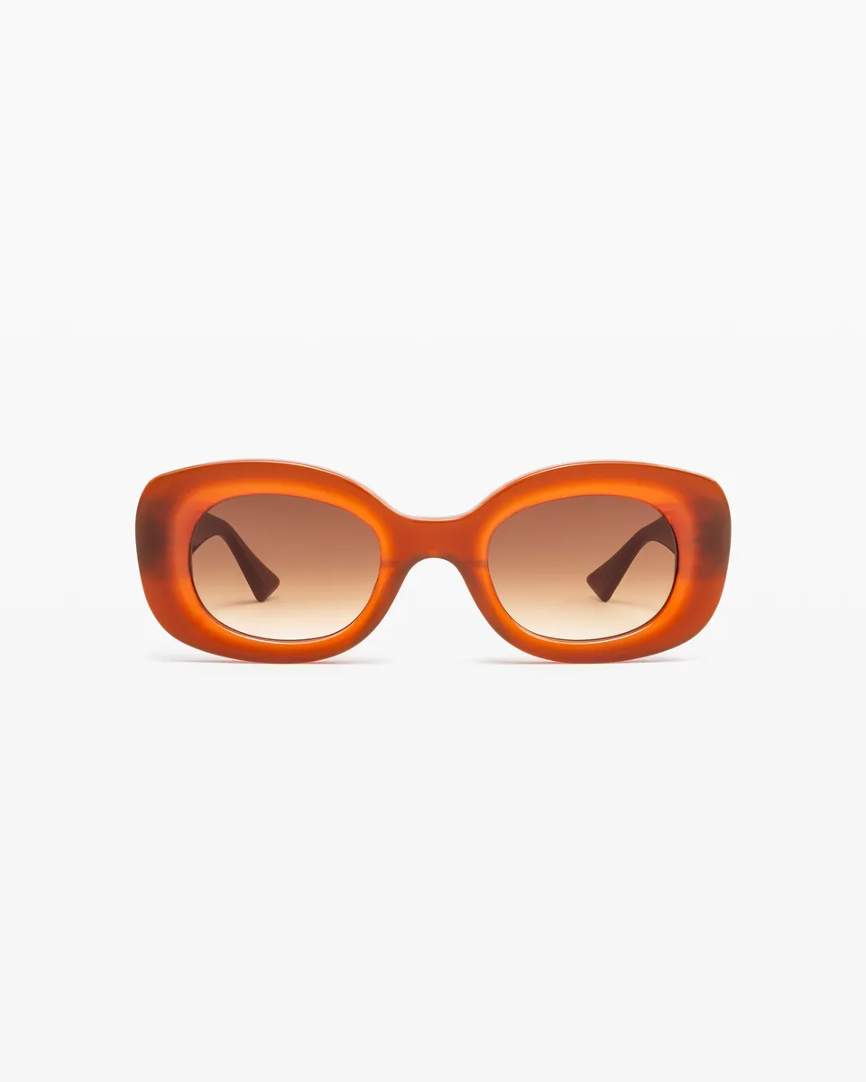 jimmy-fairly-la-cinnamon-lunettes-de-soleil-ovales-en-ac-tate-orange-avec-armatu image 1