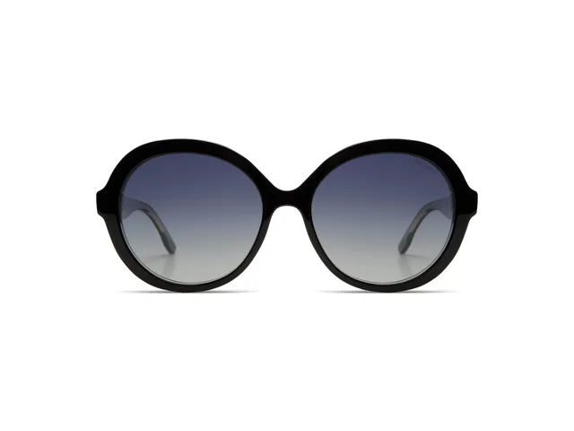 komono-misty-black-clear-white-gold-lunettes-de-soleil-rondes-oversize-polaris-e image 1