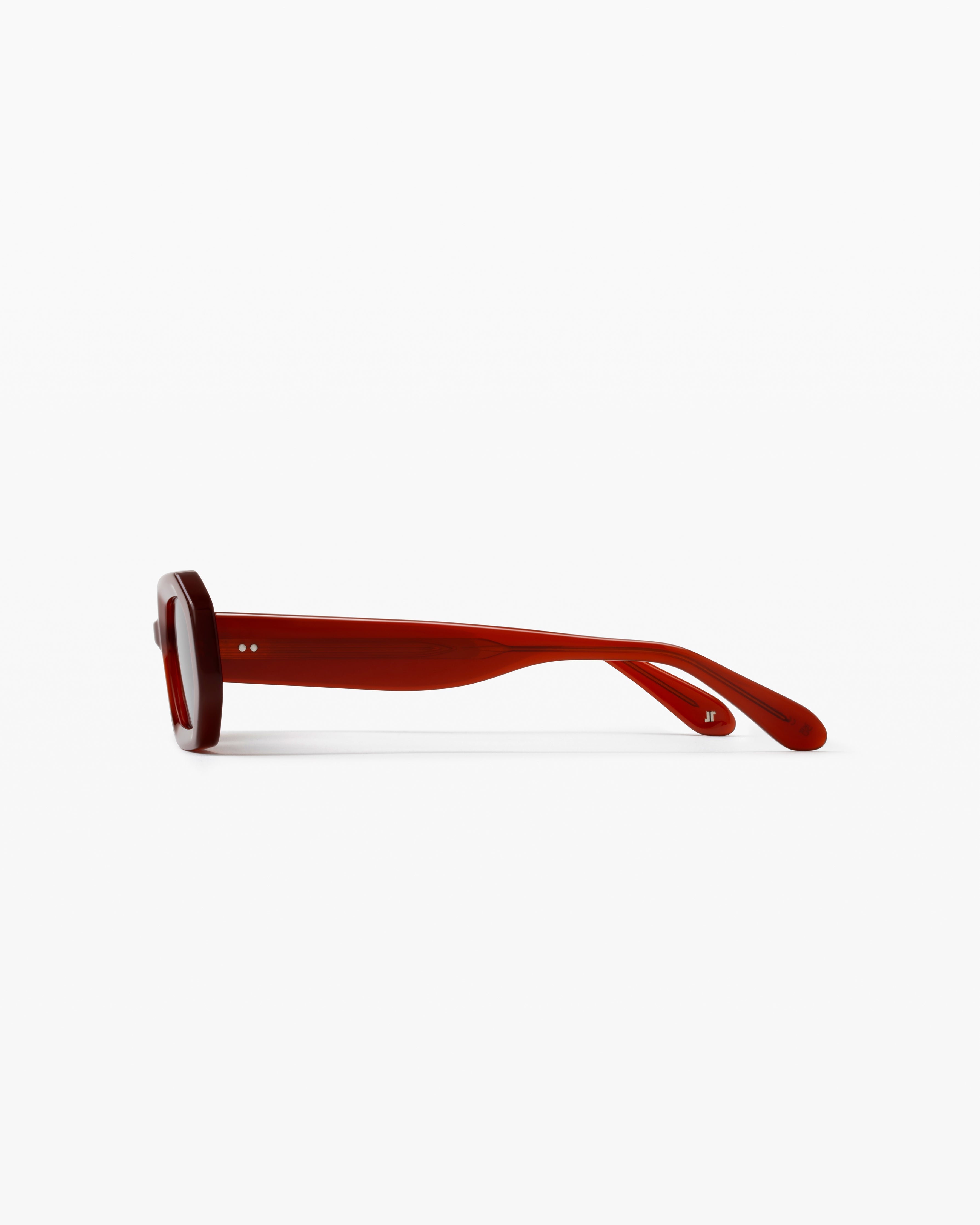 jimmy-fairly-la-bacci-lunettes-de-soleil-rectangulaire-rouge-oversize-femme image 2