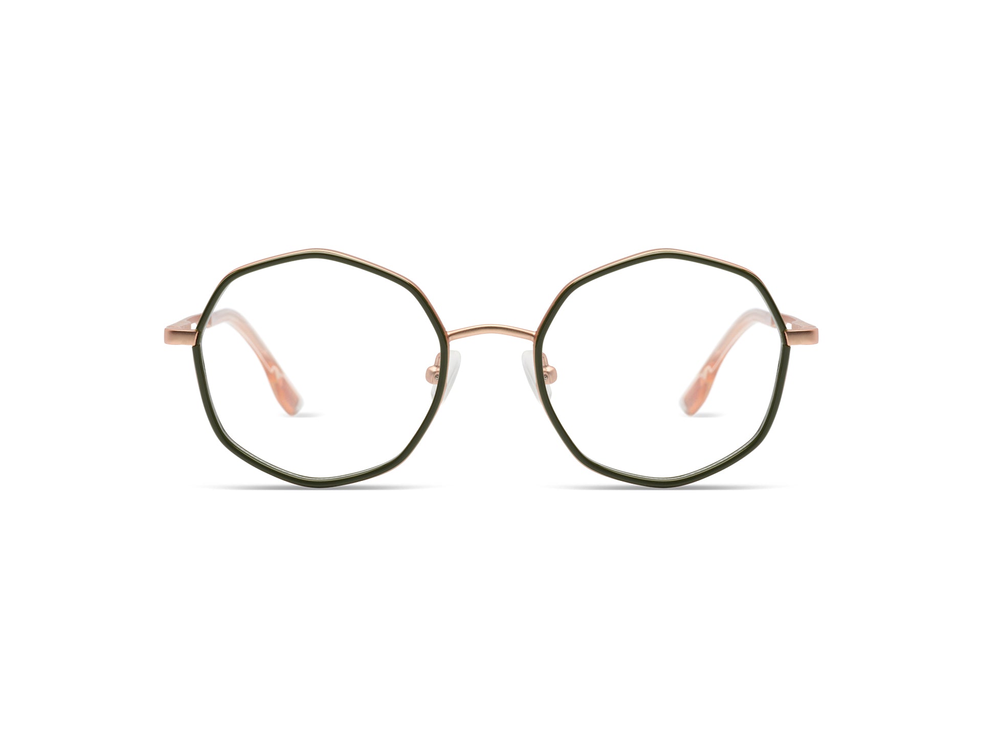 komono-sofia-slims-lunettes-de-vue-khaki-rose-gold image 1