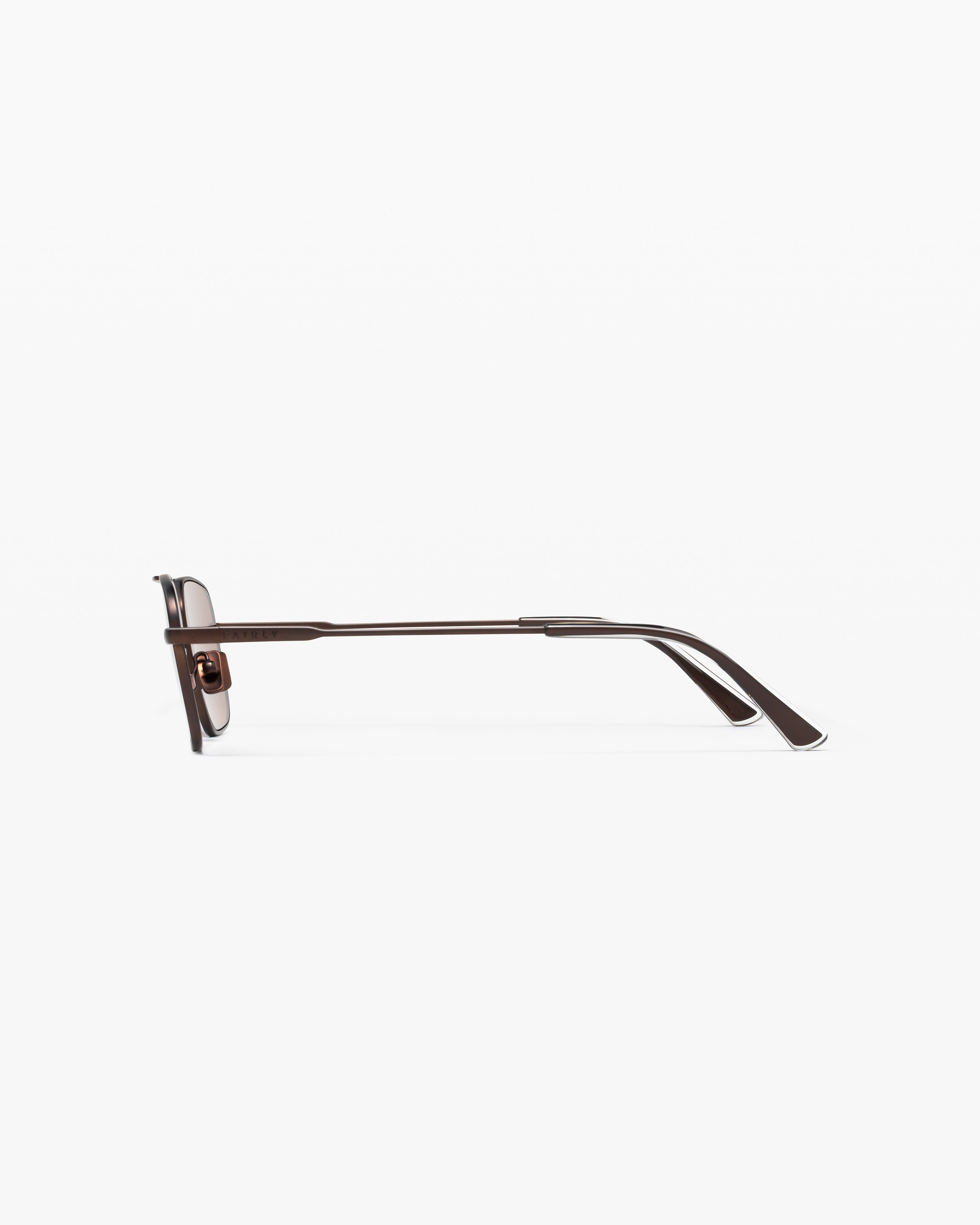 jimmy-fairly-la-ollie-lunettes-de-soleil-aviateur-en-acier-inoxydable-marron-ver image 2