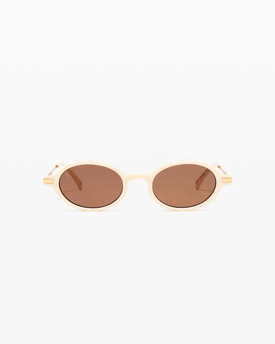 jimmy-fairly-la-elvie-lunettes-de-soleil-ovale-cr-me-medium-femme image 1