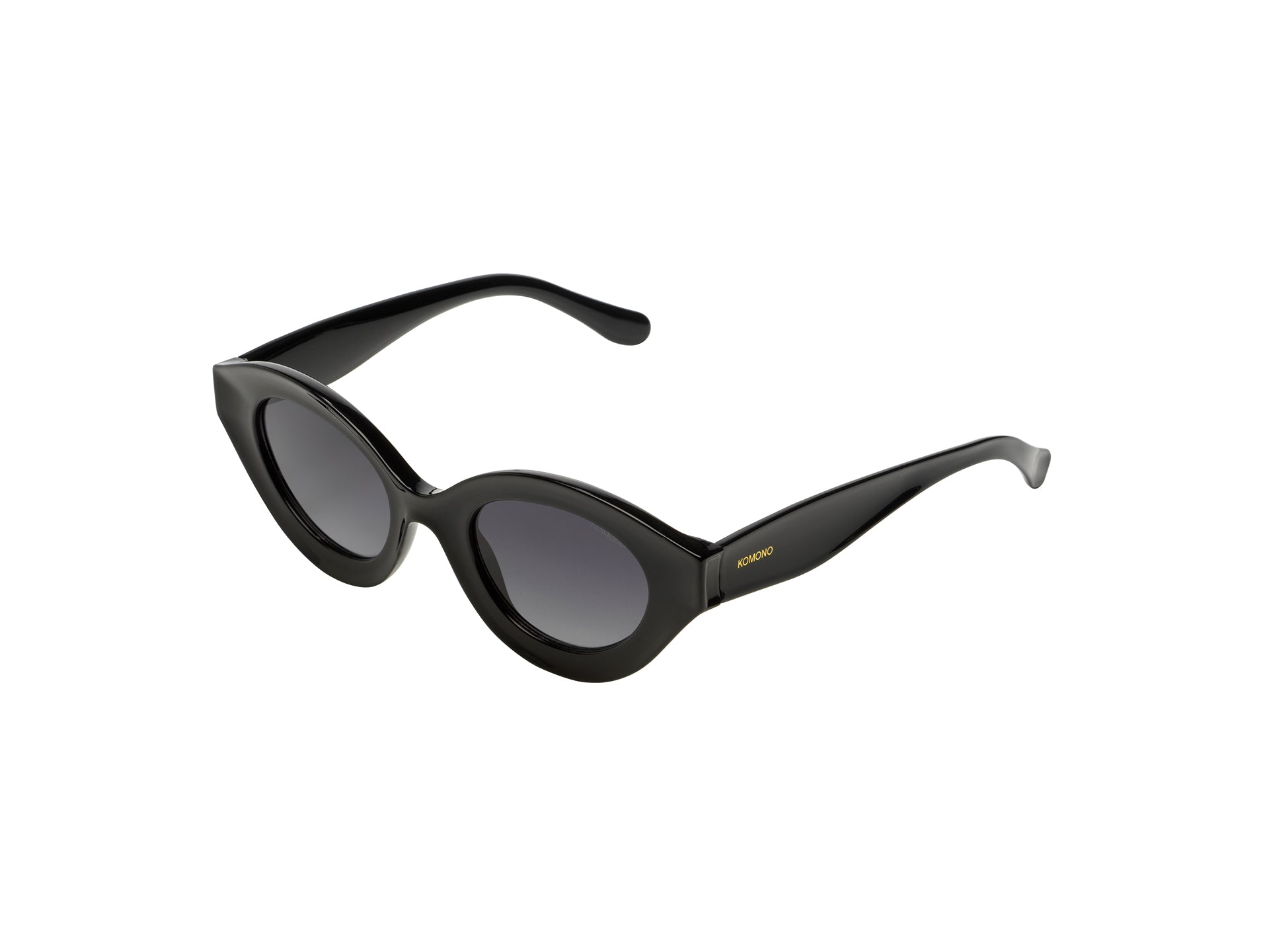 komono-grace-black-glossy-lunettes-de-soleil-il-de-chat-noir-brillant image 2