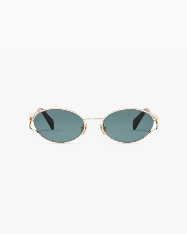 jimmy-fairly-la-zelie-lunettes-de-soleil-ovales-m-tal-dor-taille-medium image 1