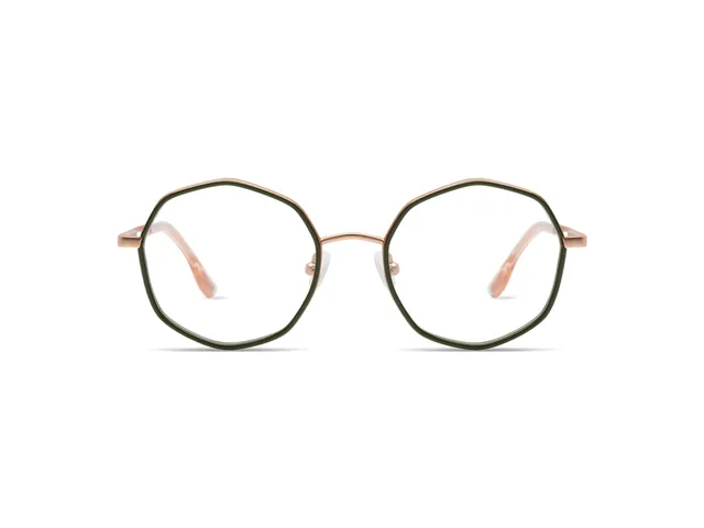 komono-sofia-slims-lunettes-de-vue-khaki-rose-gold image 1