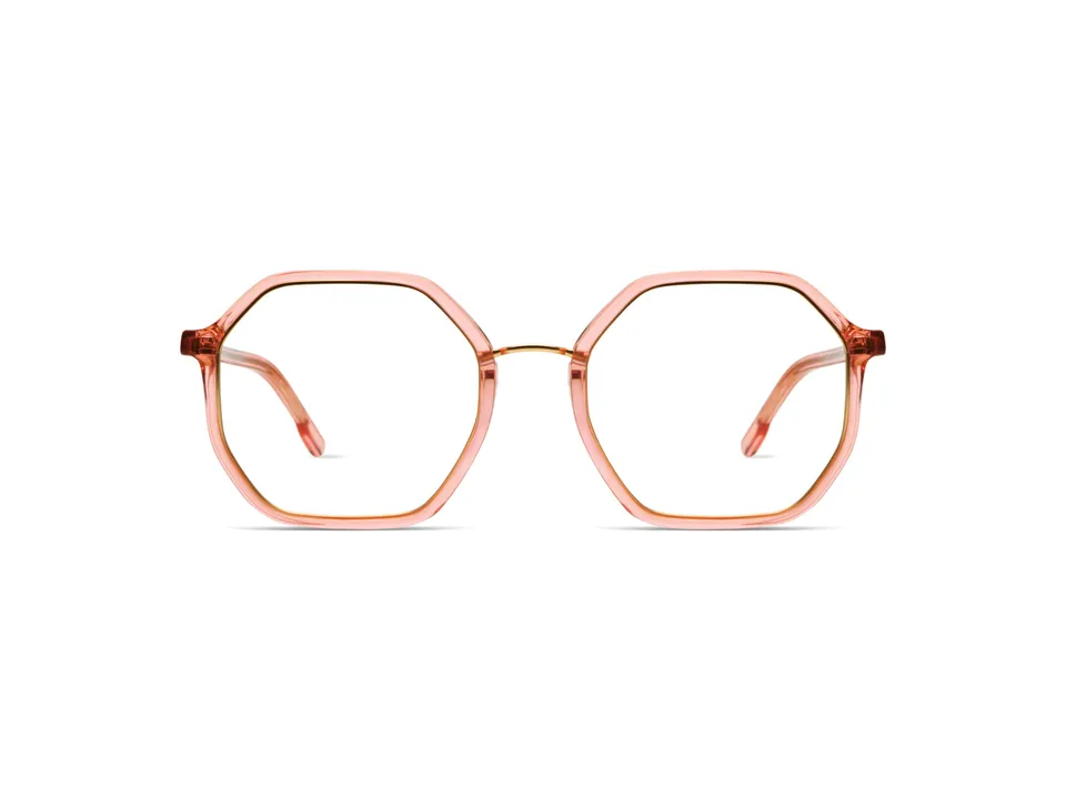 lunettes-de-vue-komono-idris-punch-rose-gold-matte-octogonales-medium image 1