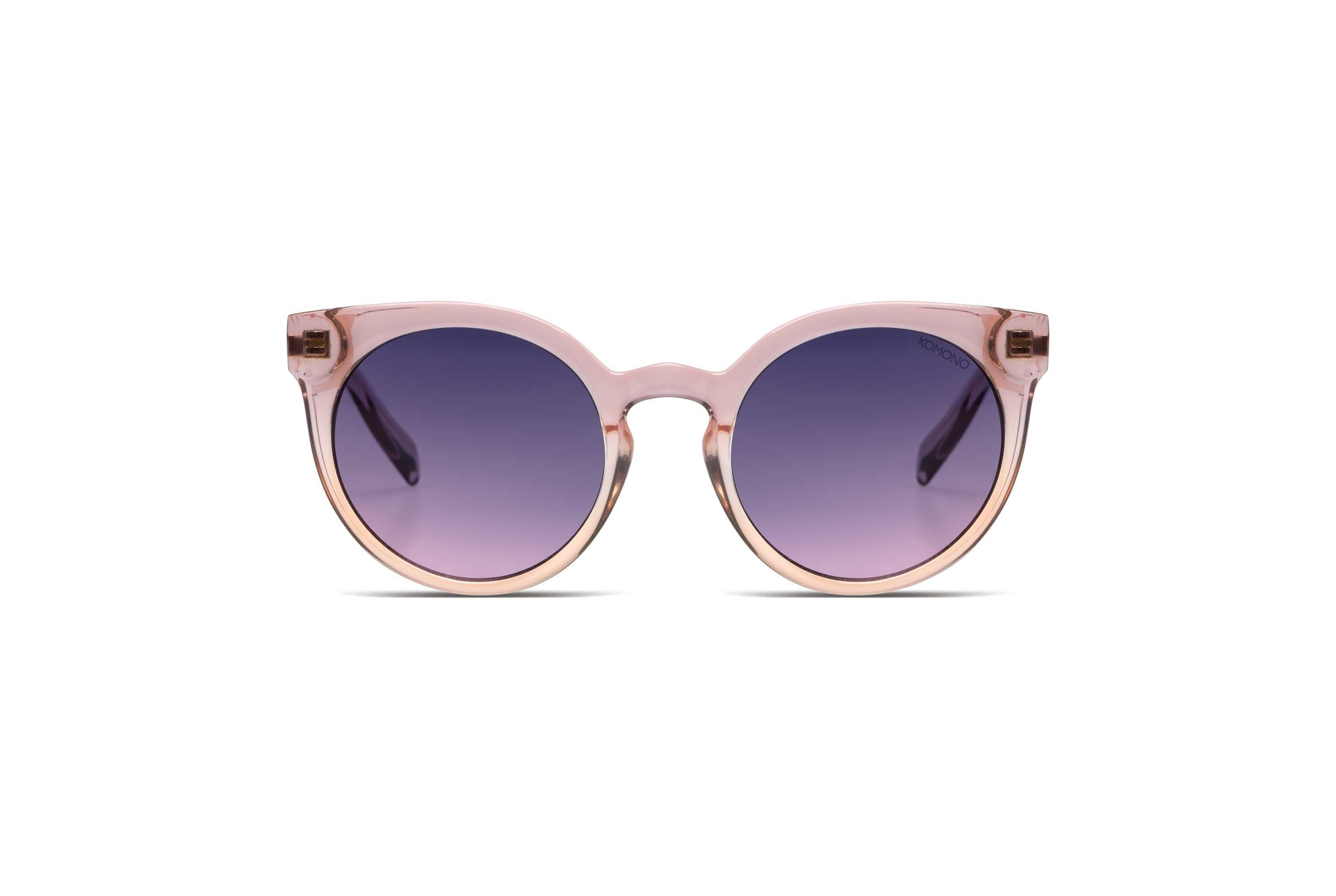 komono-lulu-metal-blush-rose-gold-lunettes-de-soleil-il-de-chat-rondes image 1