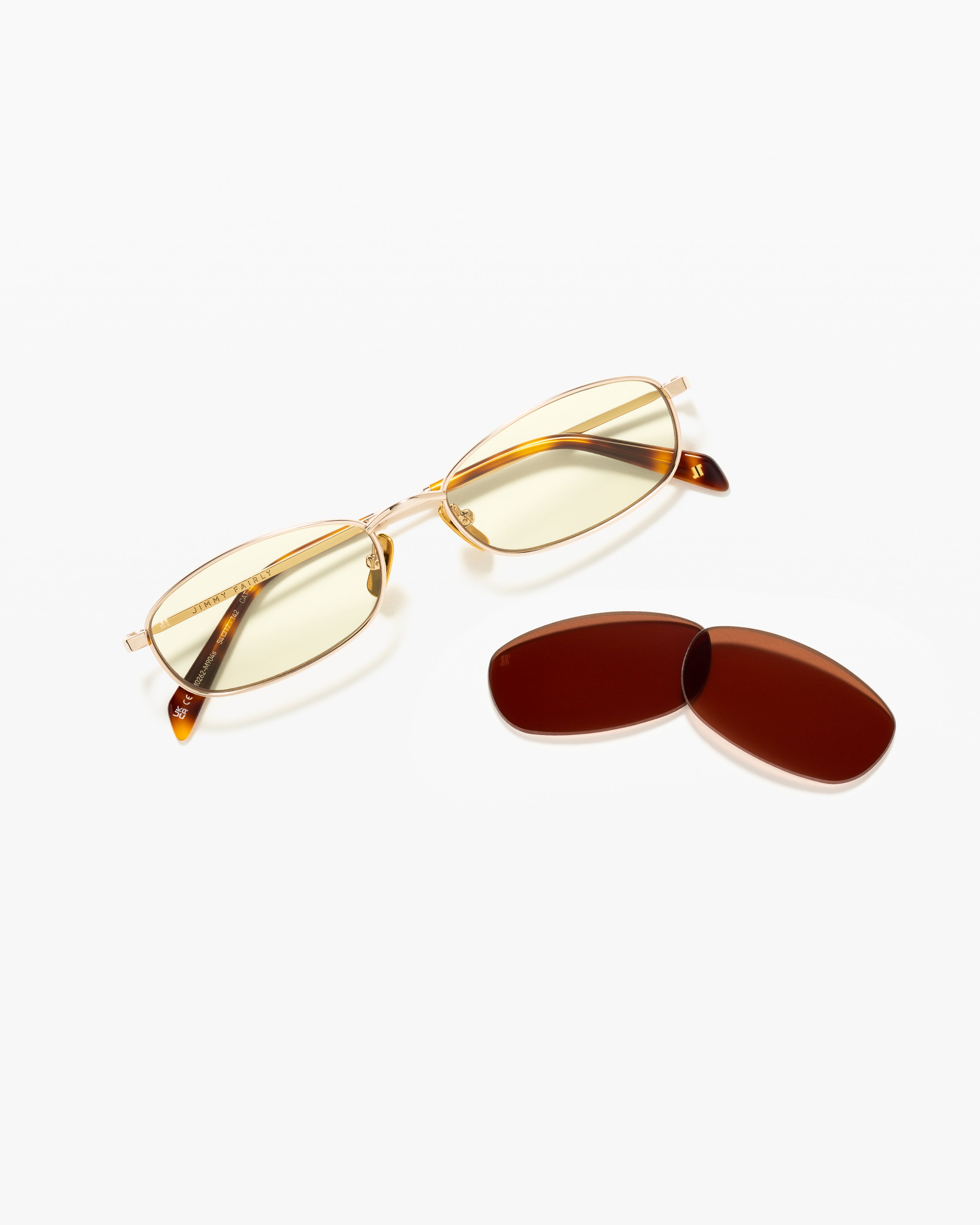 jimmy-fairly-la-vicky-jf-colors-lunettes-de-soleil-ovales-acier-inoxydable-dor-e image 3