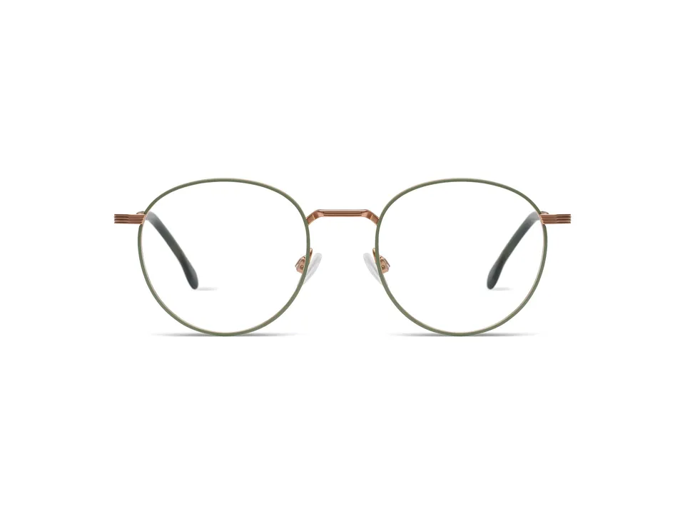 komono-rio-rose-gold-sage-lunettes-de-vue-panto-en-titane image 1