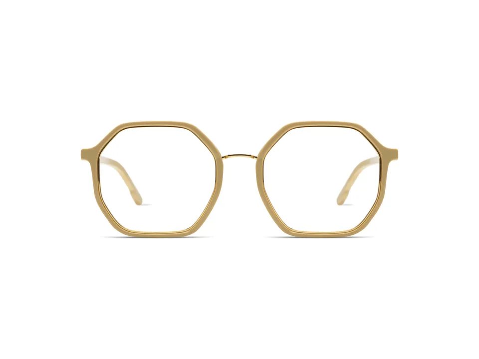 komono-idris-marshmallow-gold-lunettes-octogonales-femme image 1