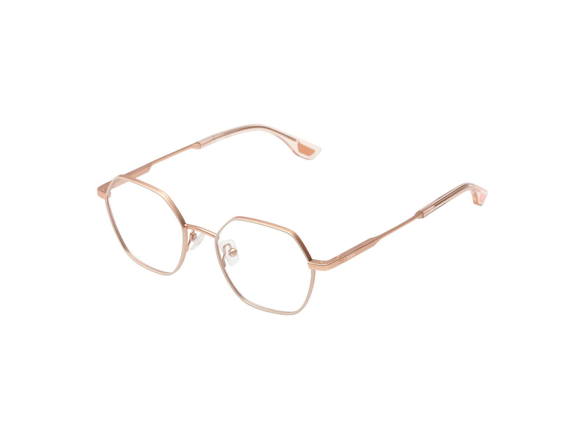 komono-nora-slims-pearl-rose-gold-lunettes-de-vue-fines-monture-dor-rose-perle image 2