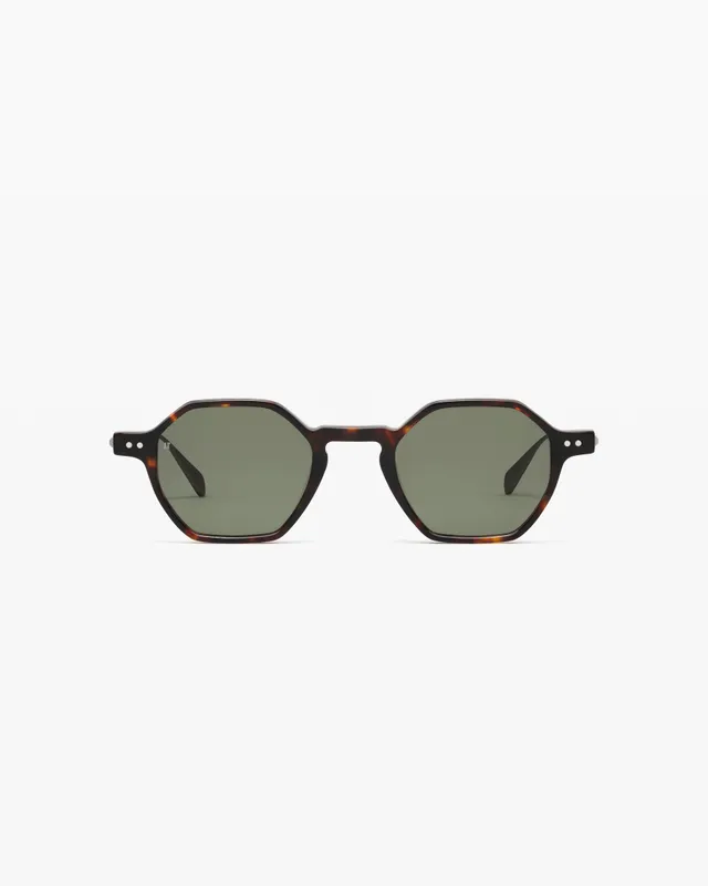 jimmy-fairly-la-aziel-lunettes-de-soleil-hexagonales-titane-caille-fonc-e-homme- image 1
