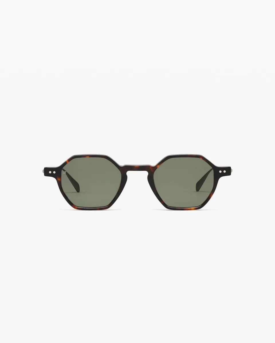 jimmy-fairly-la-aziel-lunettes-de-soleil-hexagonales-titane-caille-fonc-e-homme- image 1