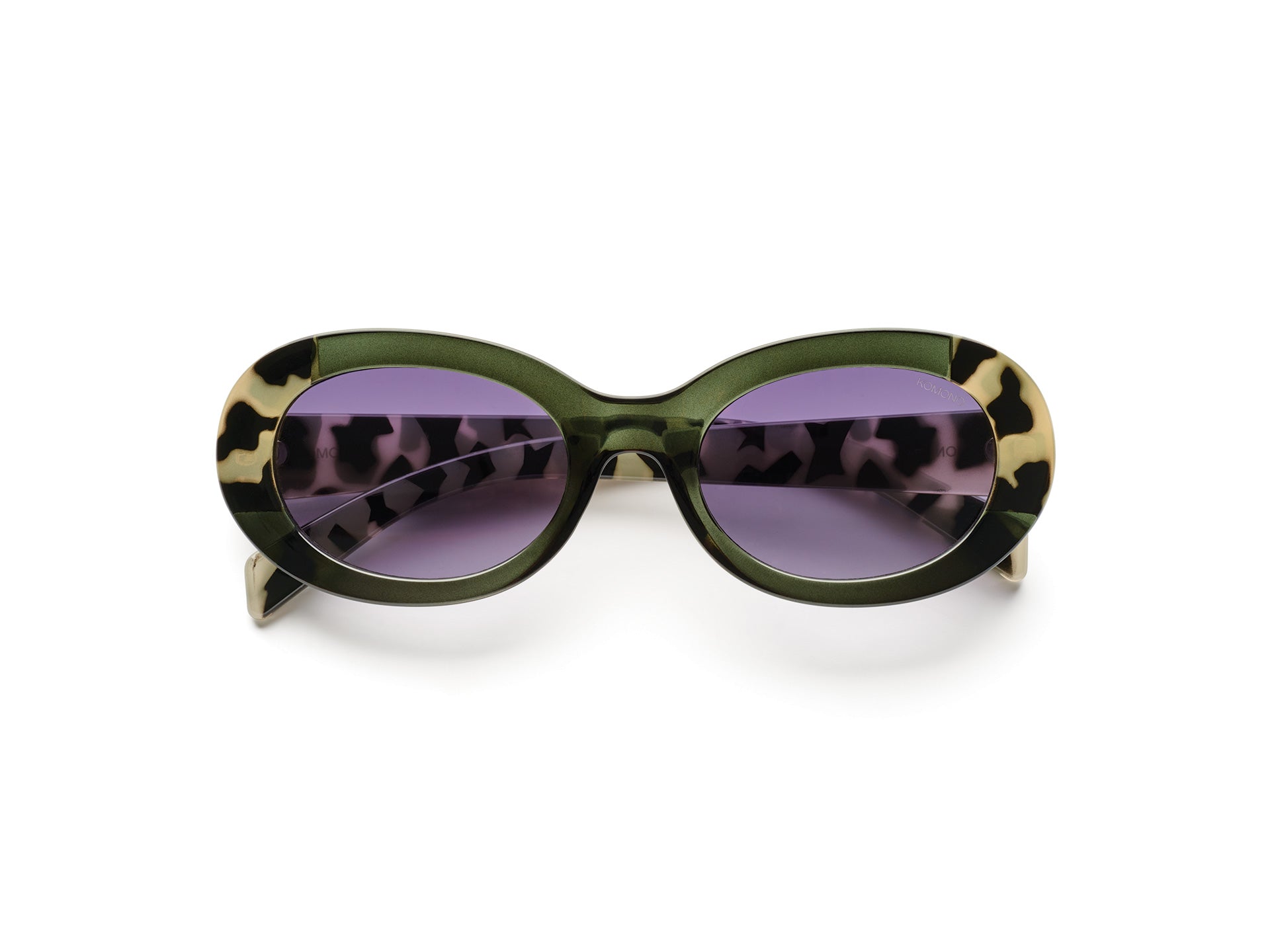 komono-luna-emerald-bobcat-lunettes-de-soleil-rondes-ac-tate-recycl-unisexe-gran image 2