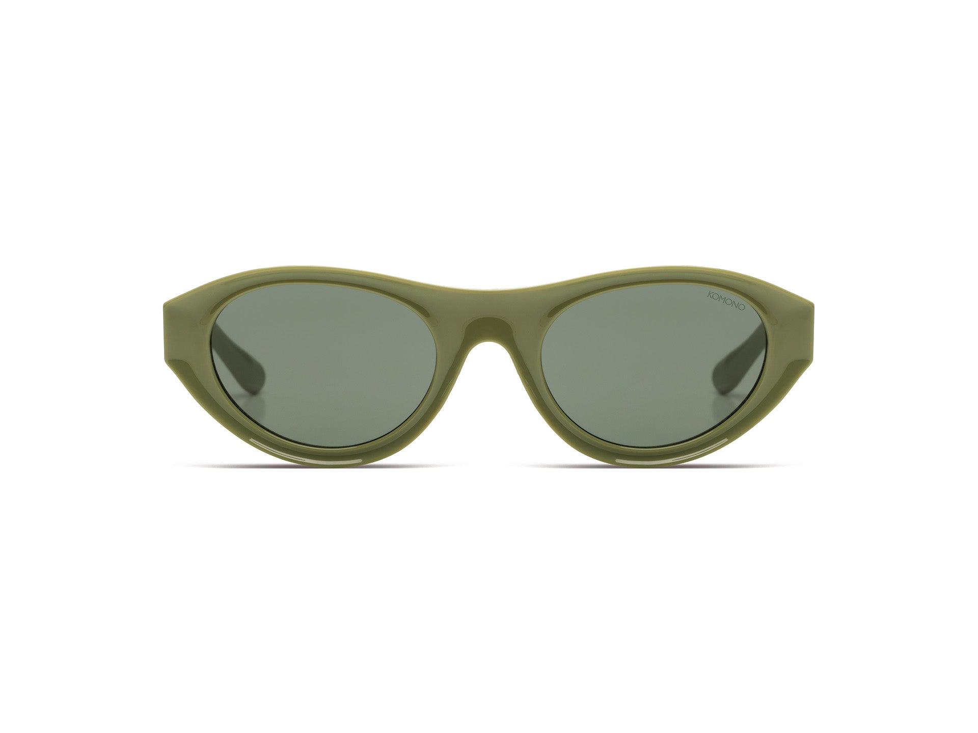 komono-celeste-moss-lunettes-de-soleil-ovales-vertes image 1