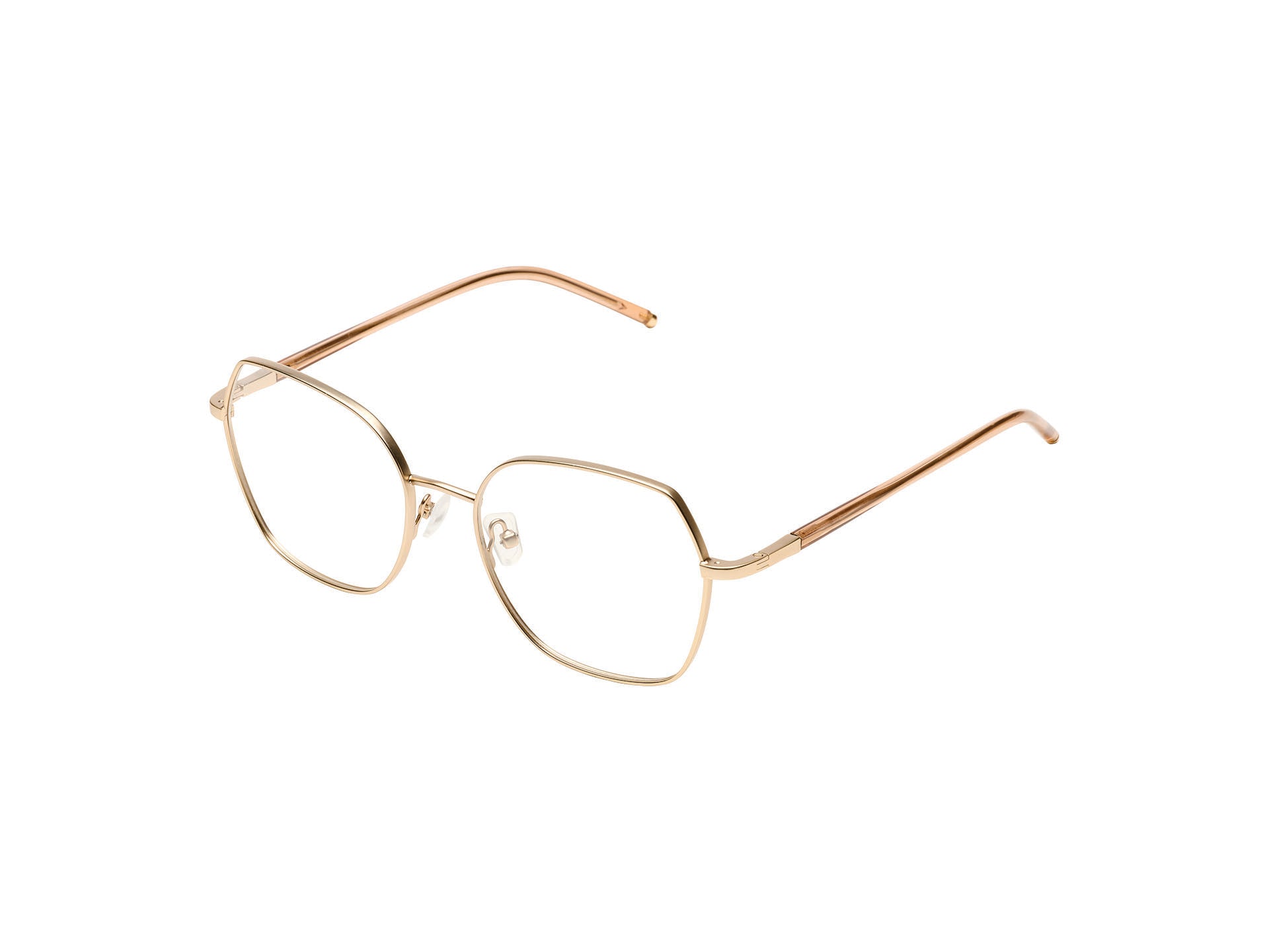 komono-dana-white-gold-matte-rose-lunettes-hexagonales-il-de-chat image 2