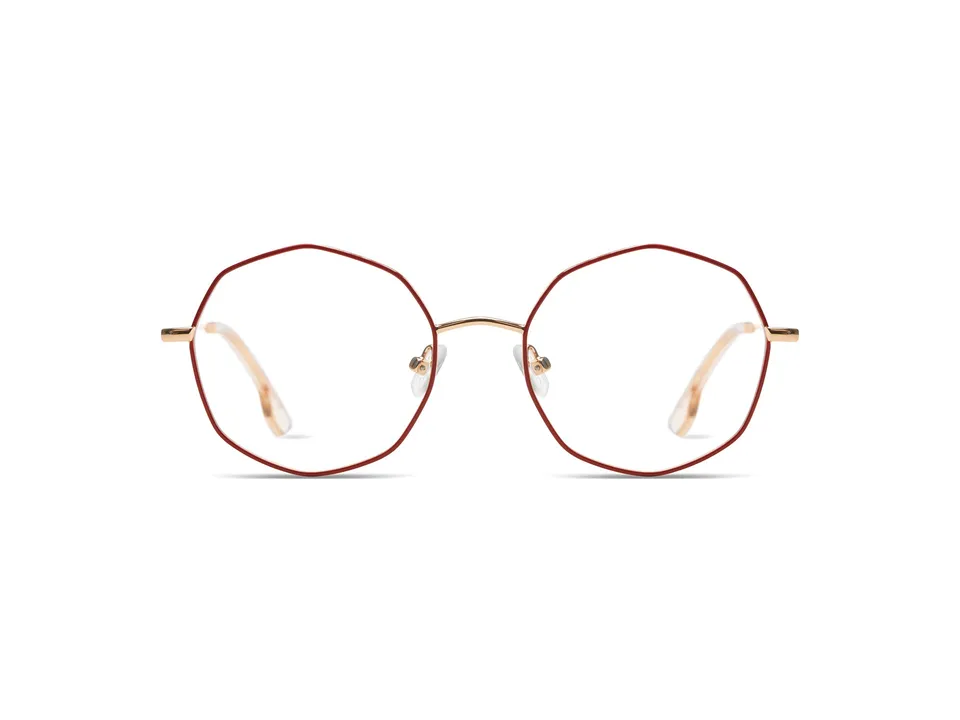 komono-sofia-slims-brick-rose-gold-lunettes-optiques-octogonales-inox image 1