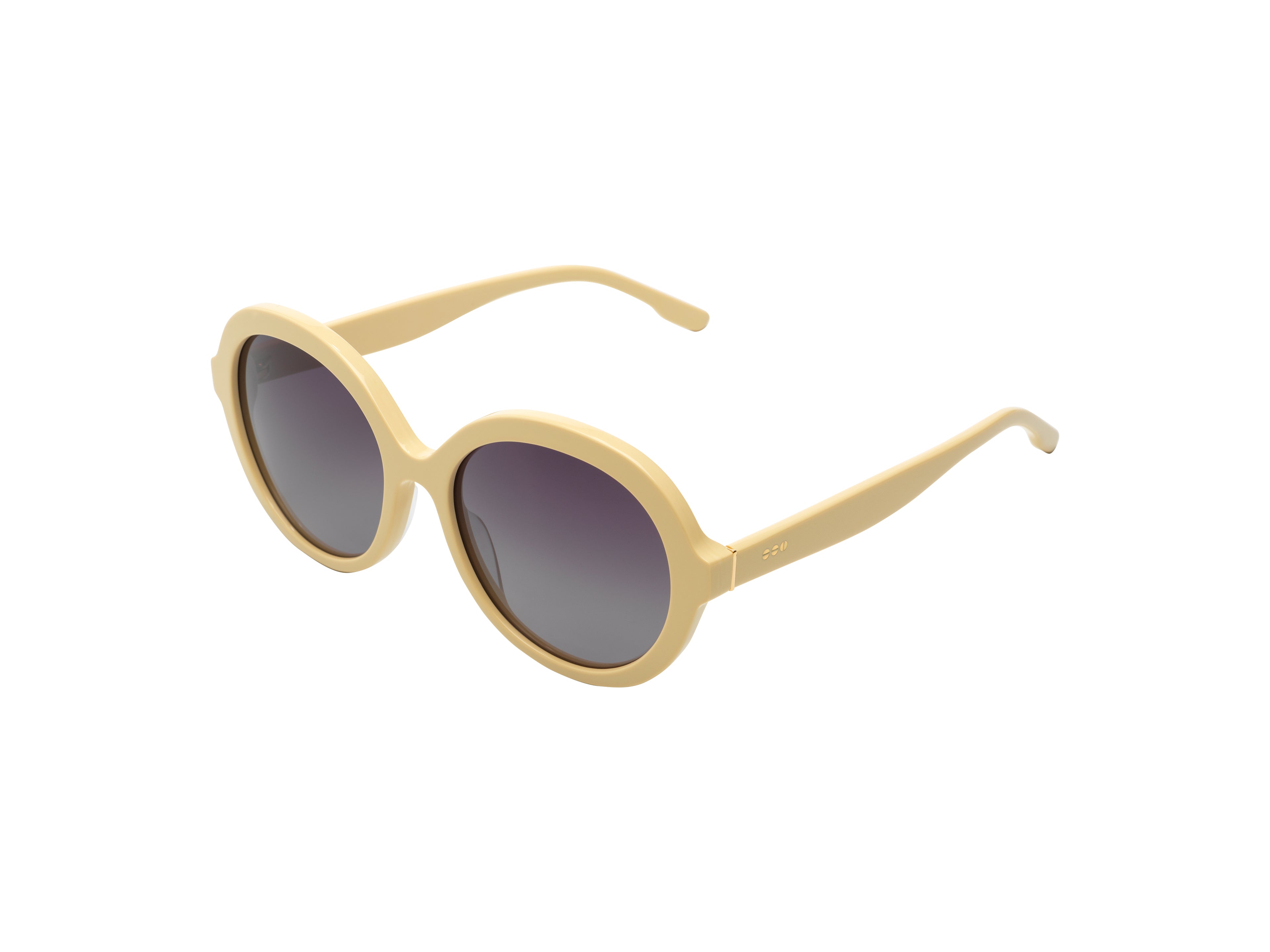 komono-misty-marshmallow-gold-lunettes-de-soleil-rondes-oversize-polaris-es image 2