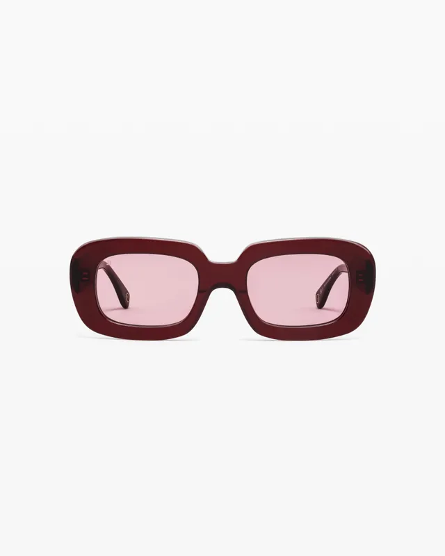 jimmy-fairly-la-ily-jf-colors-lunettes-de-soleil-rectangulaires-rouges-femme image 1