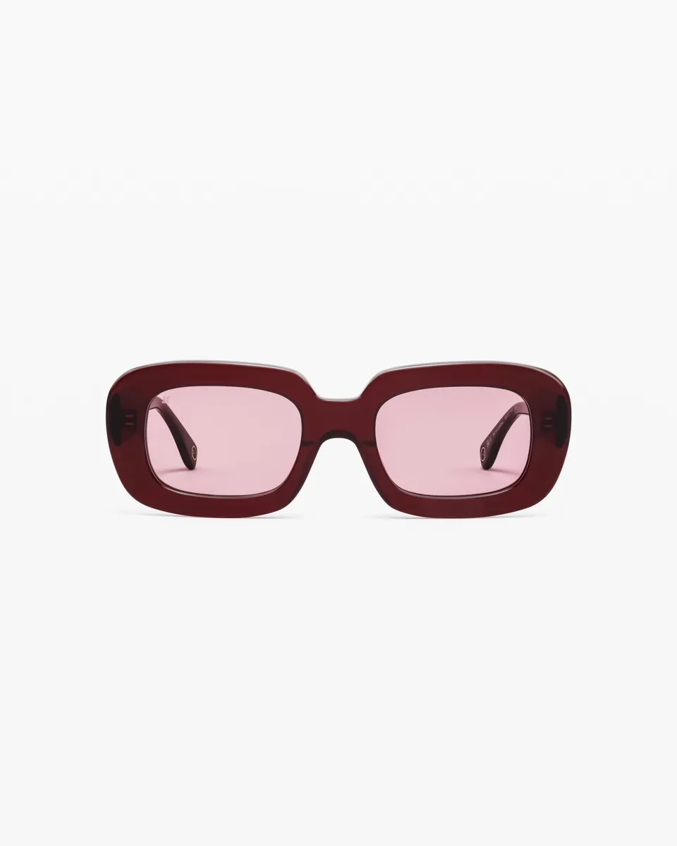 jimmy-fairly-la-ily-jf-colors-lunettes-de-soleil-rectangulaires-rouges-femme image 1