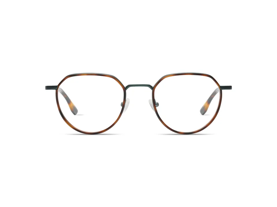komono-edwin-green-camo-havana-lunettes-de-vue-acier-inoxydable image 1