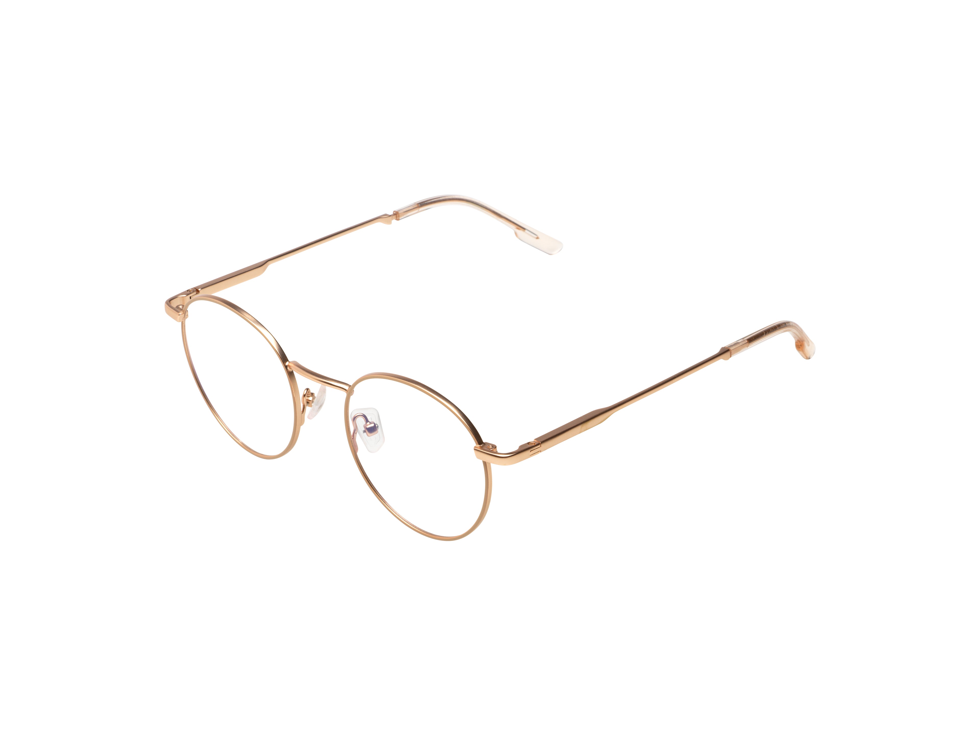 komono-pete-slims-rose-gold-matte-nude-monture-optique-fine-en-acier-inoxydable- image 2