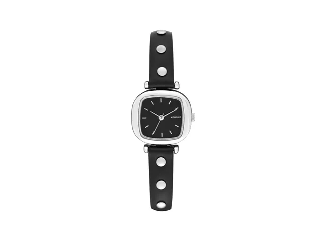 komono-moneypenny-studs-black-silver-montre-femme-minimaliste-bijou-de-cr-ateur image 1