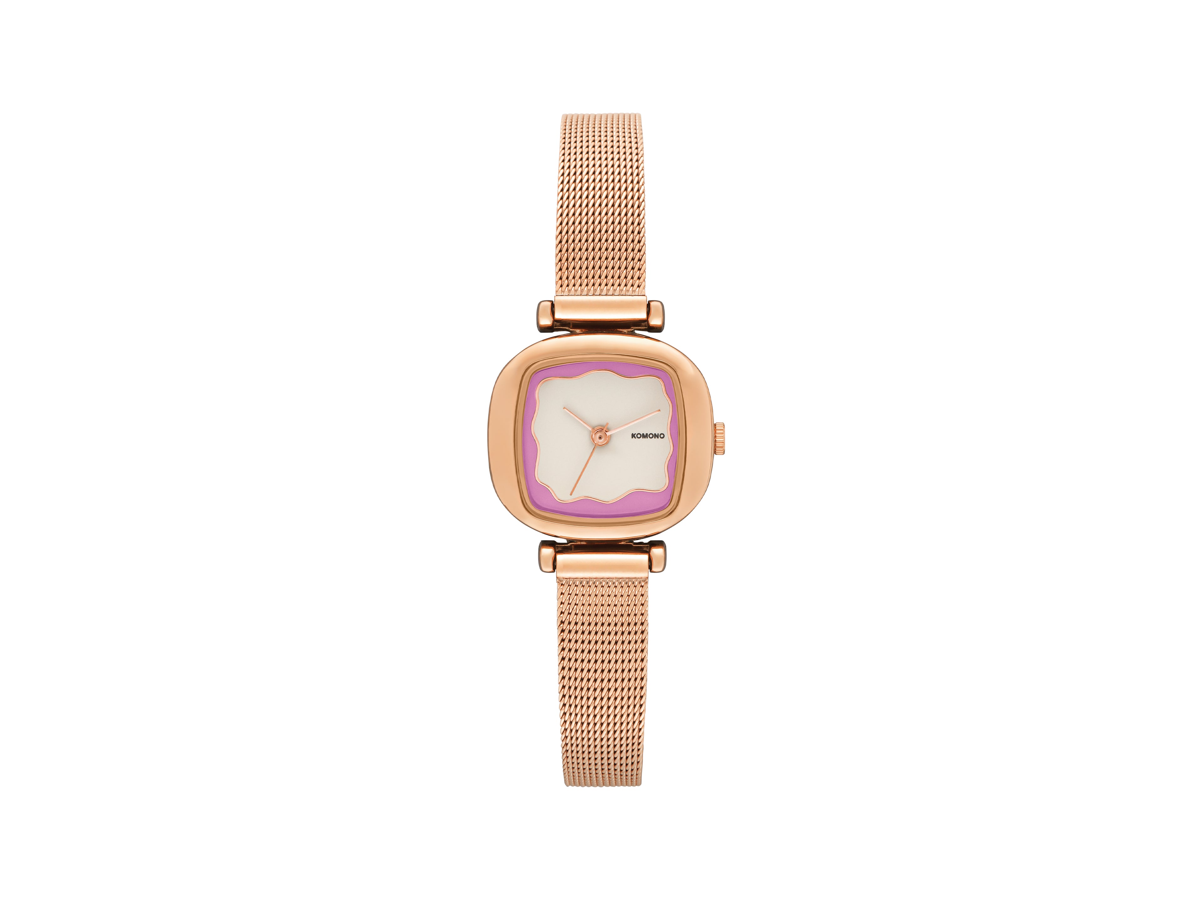 komono-moneypenny-wave-royale-rose-gold-plum-montre image 1