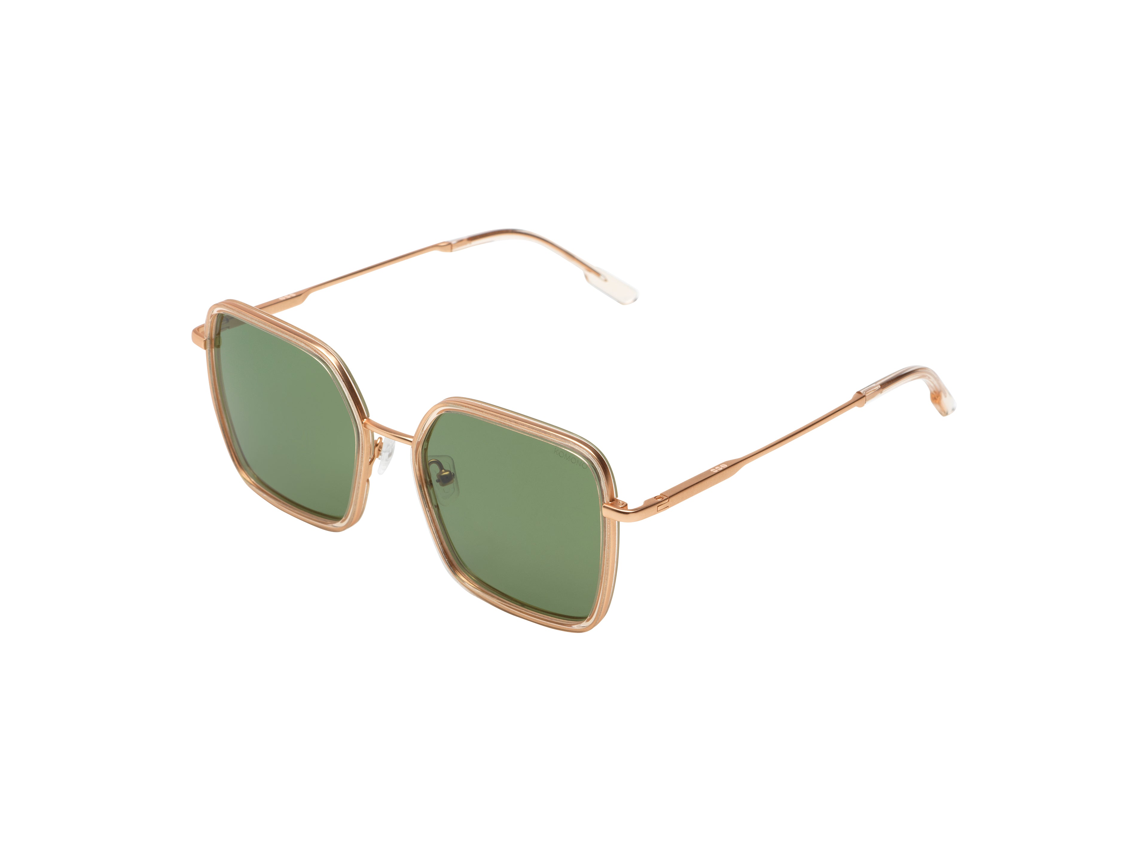 komono-audrey-champagne-rose-gold-matte-lunettes-de-soleil-oversize-polaris-es-a image 2