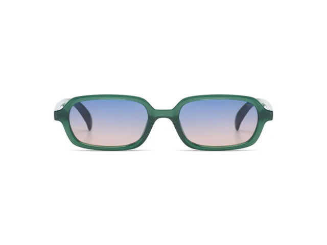 komono-hayden-green-jungle-lunettes-de-soleil-rectangulaires-style-secr-taire-an image 1