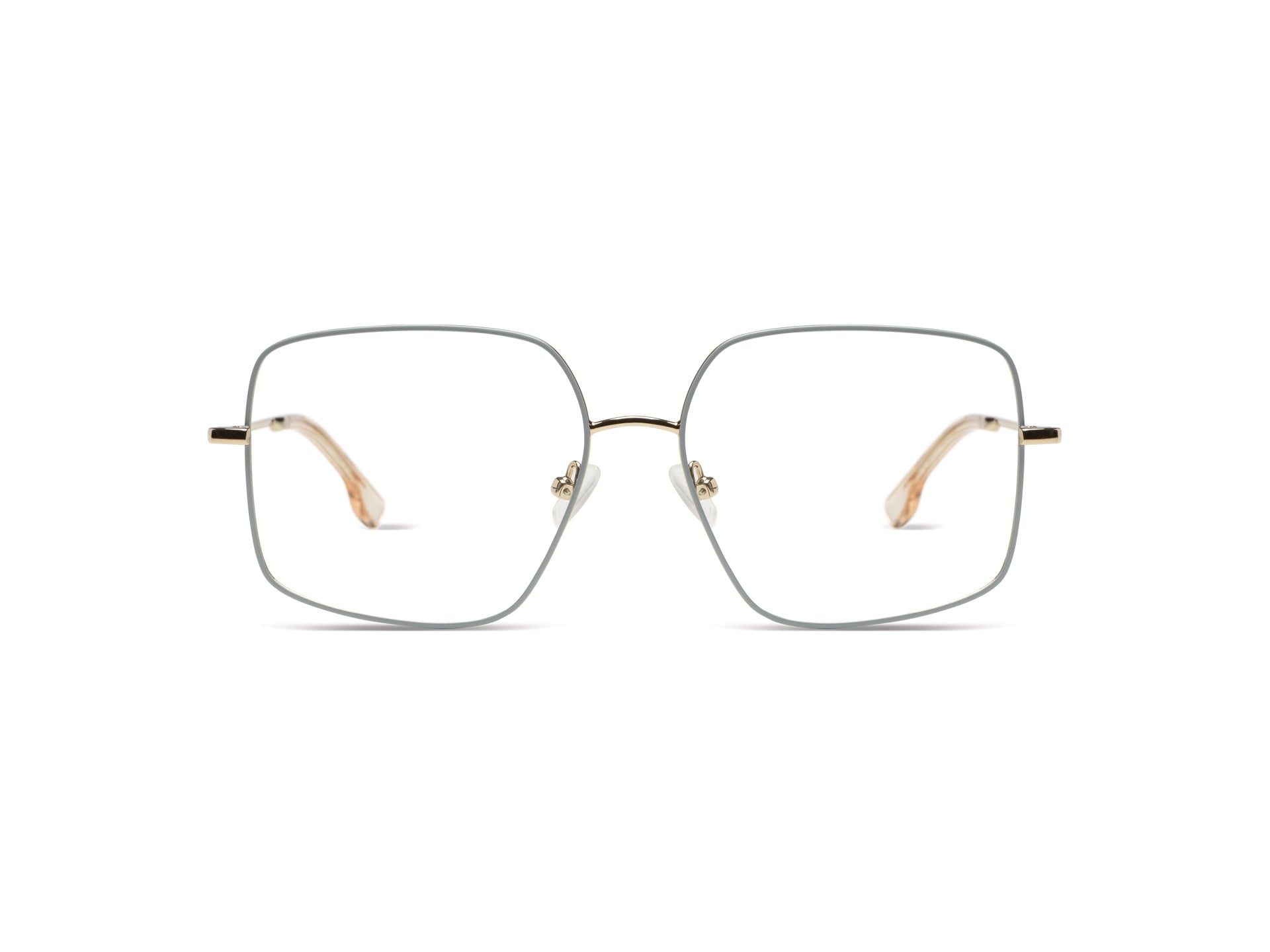 komono-amelia-babyblue-white-gold-glossy-lunettes-de-vue-aviateur-oversize image 1