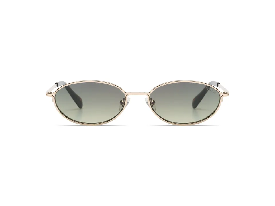 komono-tyla-white-gold-lunettes-de-vue-ovales-ultra-fines-en-acier-inoxydable image 1