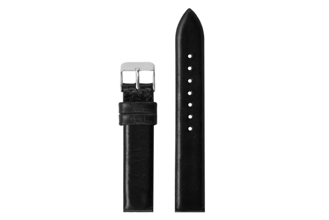 komono-strap-16-5-estelle-bracelet-de-montre-interchangeable-cuir-noir-argent image 1