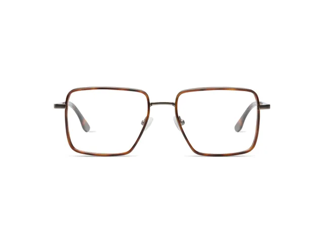 komono-lucas-havana-gun-lunettes-de-vue-acier-inoxydable-havane-et-gunmetal image 1