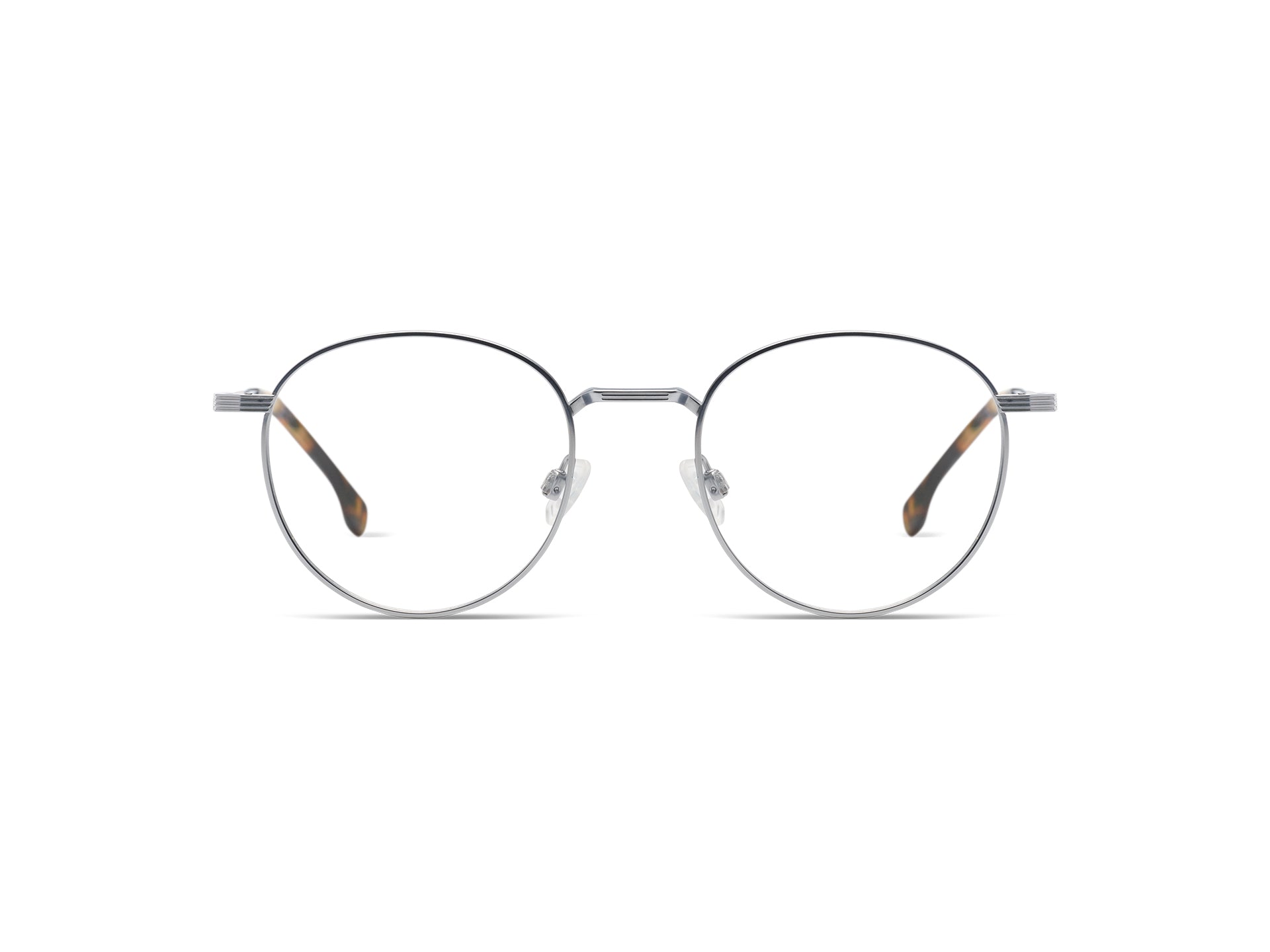 komono-rio-silver-matte-lunettes-de-vue-panto-en-titane-mat-design-classique-con image 1
