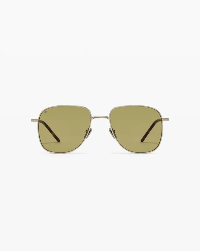jimmy-fairly-la-leone-lunettes-de-soleil-pilote-m-tal-argent-verres-color-s image 1