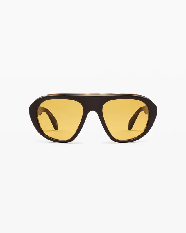 jimmy-fairly-la-morris-lunettes-de-soleil-aviateur-en-ac-tate-de-cellulose-marro image 1