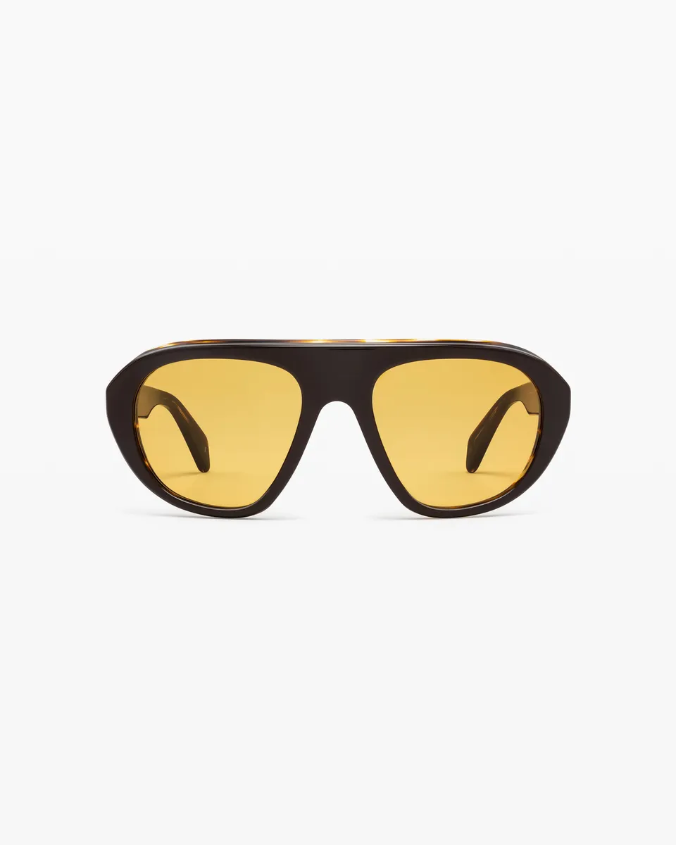jimmy-fairly-la-morris-lunettes-de-soleil-aviateur-en-ac-tate-de-cellulose-marro image 1