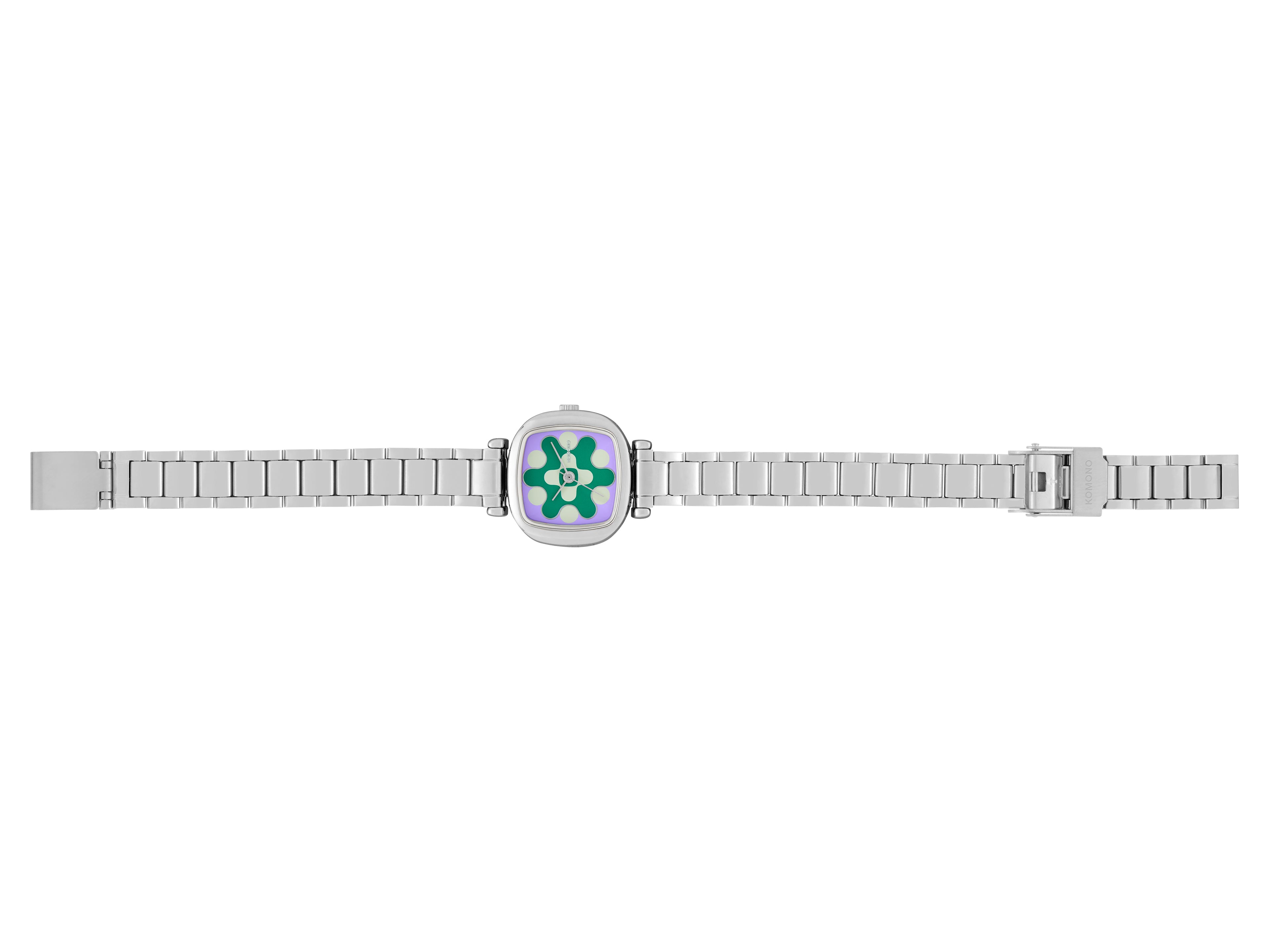 komono-moneypenny-aurora-tire-silver-lilac-montre-femme image 2