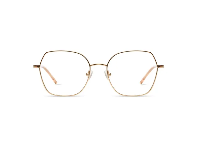 komono-dana-white-gold-matte-rose-lunettes-hexagonales-il-de-chat image 1